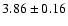 $3.86\pm0.16$