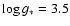 $\log g_*= 3.5$