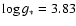 $\log g_*=3.83$