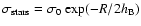 $\sigma_{\rm stars}=\sigma_{0}~ {\rm exp}(-R/
2{h}_{\rm B})$