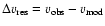 $\Delta v_{\rm res}=v_{\rm obs}-v_{\rm mod}$
