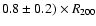 $0.8 \pm 0.2)\times R_{200}$