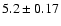 $5.2\pm0.17$