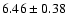 $6.46\pm0.38$
