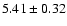 $5.41\pm0.32$