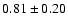 $0.81\pm0.20$
