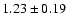 $1.23\pm0.19$