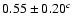 $0.55\pm0.20^{c}$