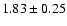 $1.83\pm0.25$
