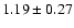 $1.19\pm0.27$