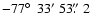 $-77\hbox{$^\circ$ }~33'~53\hbox{$.\!\!^{\prime\prime}$ }2$