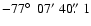 $-77\hbox{$^\circ$ }~07'~40\hbox{$.\!\!^{\prime\prime}$ }1$
