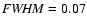 ${\it FWHM} = 0.07$