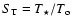 $S_{\rm T} = T_\star/T_{\rm o}$