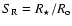 $S_{\rm R} = R_\star/R_{\rm o}$