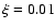 $\xi = 0.01$
