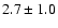 $2.7\pm1.0$