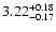 $3.22^{\rm +0.18}_{-0.17}$