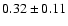 $0.32\pm0.11$