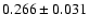 $0.266\pm 0.031$