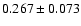 $ 0.267\pm 0.073$