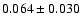 $ 0.064\pm 0.030$