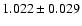 $1.022\pm 0.029$