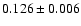 $ 0.126\pm 0.006$