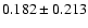 $ 0.182\pm 0.213$