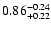 $0.86^{\rm -0.24}_{+0.22}$
