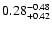 $0.28^{\rm -0.48}_{+0.42}$