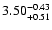 $3.50^{\rm -0.43}_{+0.51}$