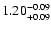 $1.20^{\rm -0.09}_{+0.09}$