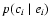 $p(c_i \mid e_i)$