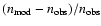 $(n_{\rm mod}-n_{\rm obs})/n_{\rm obs}$