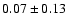 $0.07\pm 0.13$