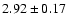 $2.92\pm 0.17$