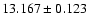 $13.167 \pm 0.123$