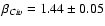 $\beta_{C {\sc iv}} = 1.44 \pm 0.05$