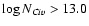 $\log N_{C {\sc iv}} > 13.0$