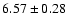$ 6.57 \pm 0.28$