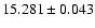 $15.281 \pm 0.043$