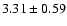$ 3.31 \pm 0.59$