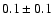 $ 0.1 \pm 0.1$