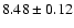 $ 8.48 \pm 0.12$