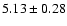 $ 5.13 \pm 0.28$