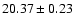 $20.37 \pm 0.23$