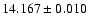 $14.167 \pm 0.010$