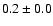 $ 0.2 \pm 0.0$