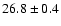 $ 26.8 \pm 0.4$